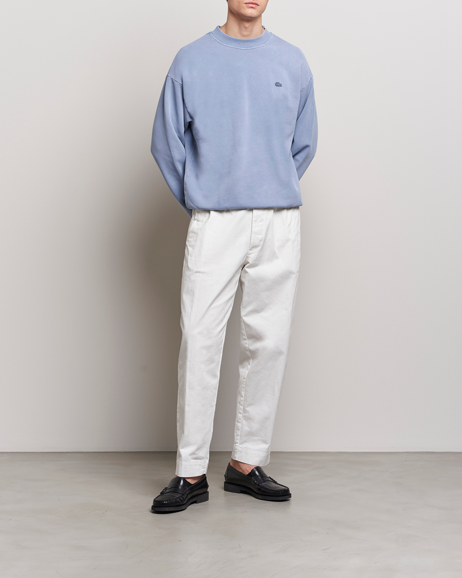 Herre | Trøjer | Lacoste | Natural Dyed Crew Neck Sweatshirt Stonewash