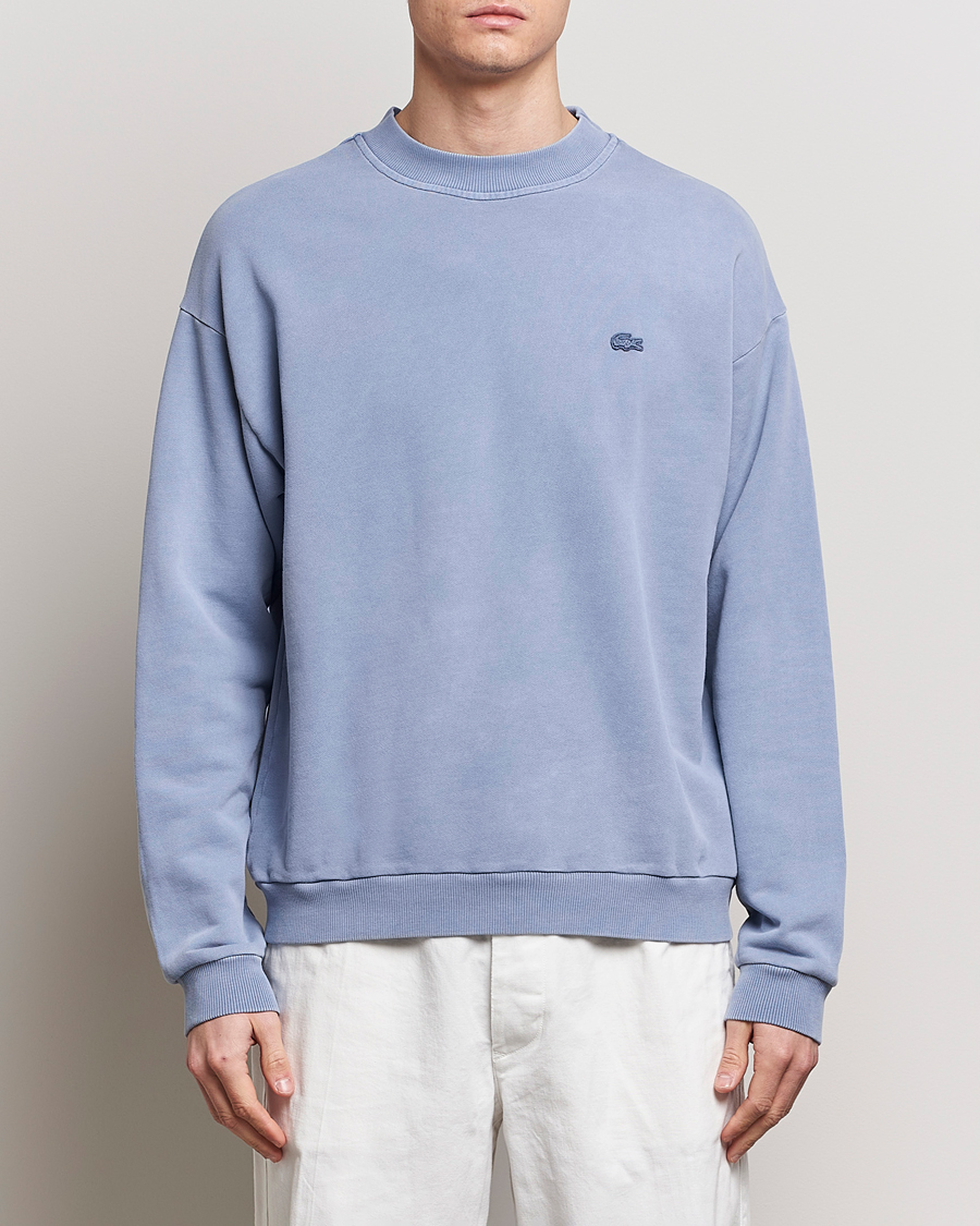 Herre | Sweatshirts | Lacoste | Natural Dyed Crew Neck Sweatshirt Stonewash