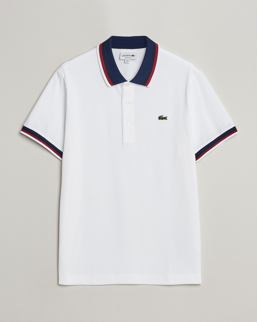 Herre | Polotrøjer | Lacoste | Regular Fit Tipped Polo White