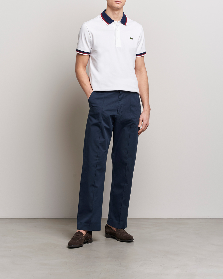 Herre | Polotrøjer | Lacoste | Regular Fit Tipped Polo White