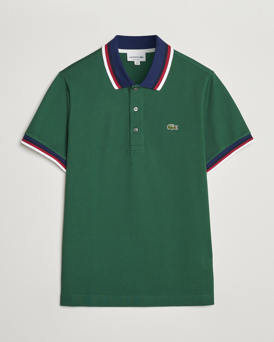 Herre | Polotrøjer | Lacoste | Regular Fit Tipped Polo Green