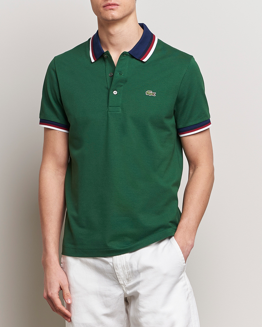 Herre | Polotrøjer | Lacoste | Regular Fit Tipped Polo Green