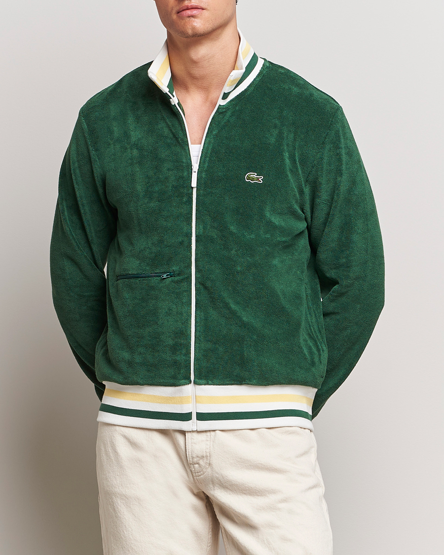 Herre |  | Lacoste | Terry Full Zip Sweatshirt Green