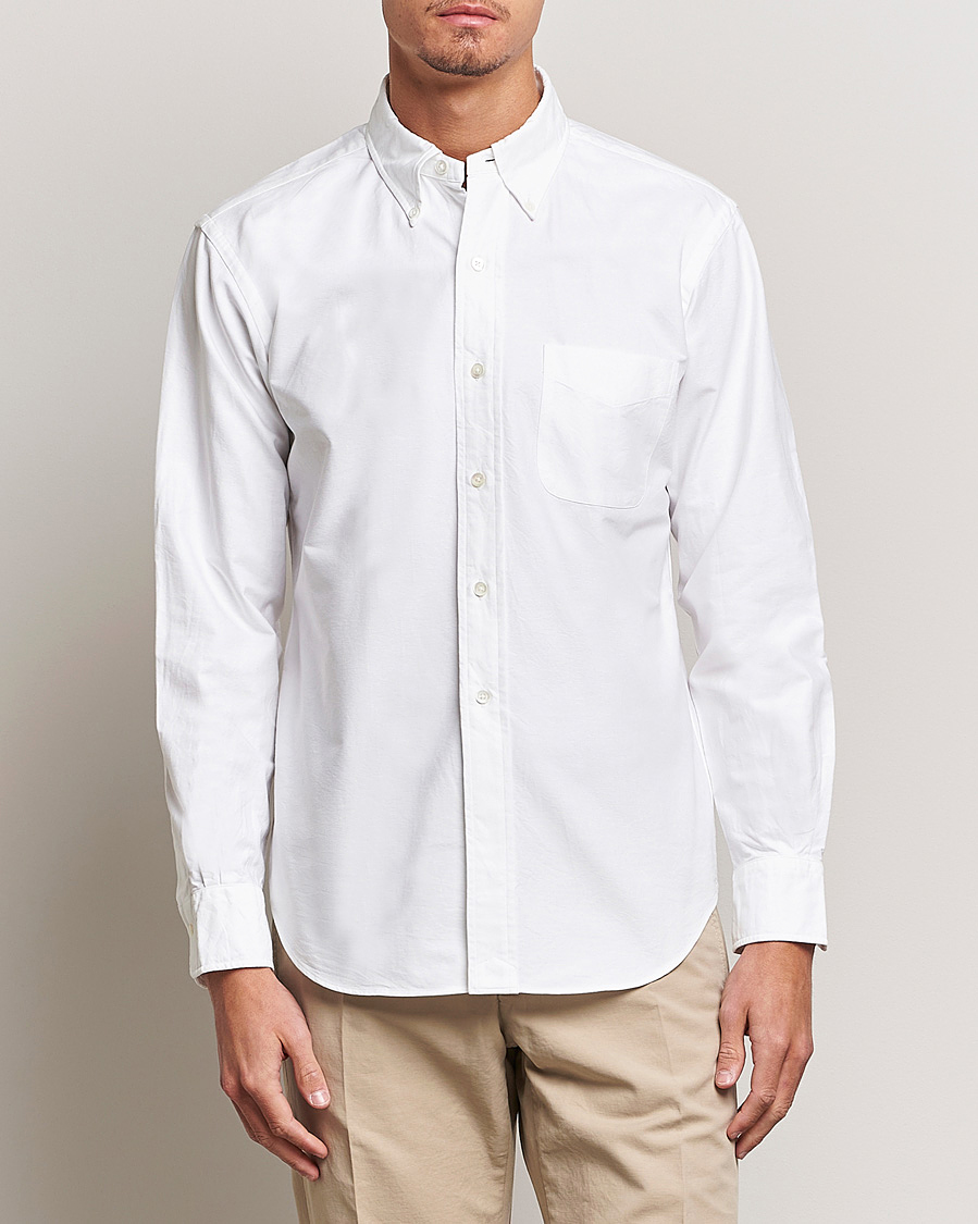 Herre | Kamakura Shirts | Kamakura Shirts | Vintage Ivy Oxford Button Down Shirt White