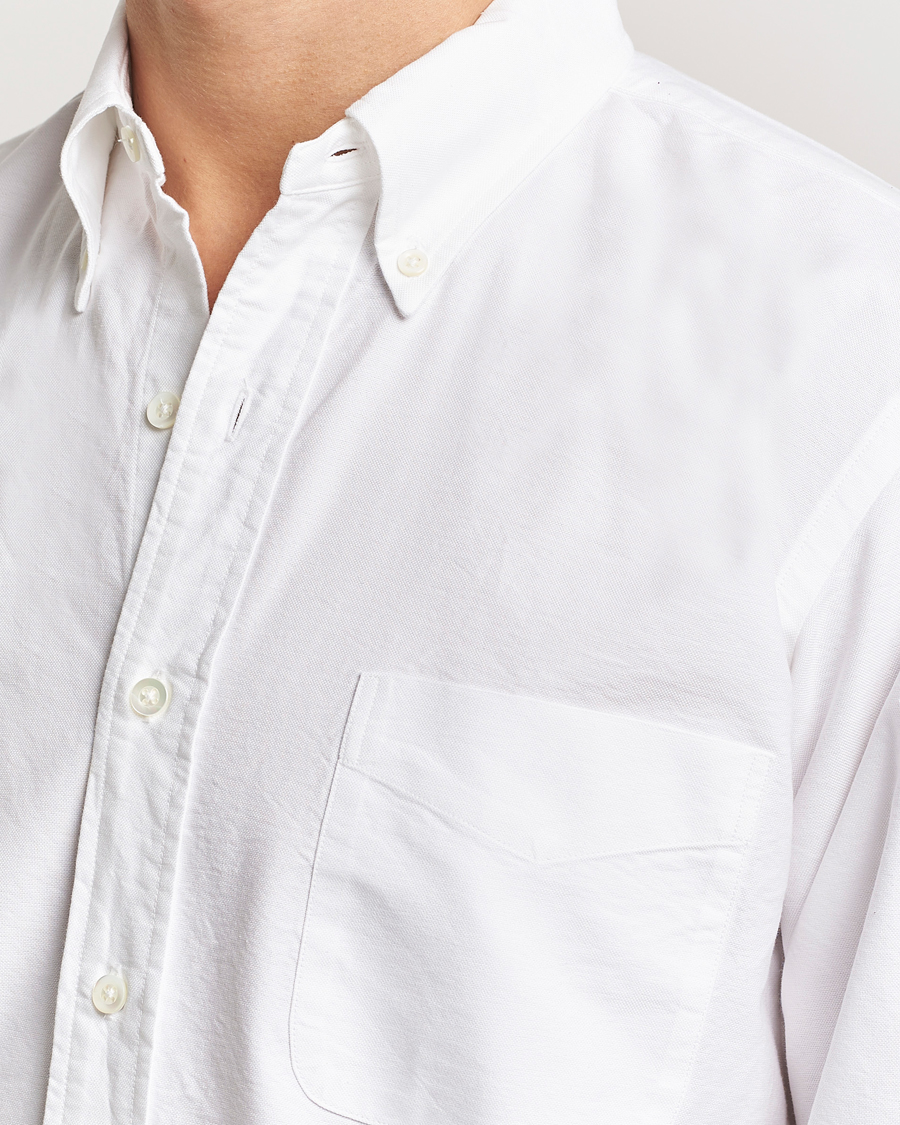 Herre | Skjorter | Kamakura Shirts | Vintage Ivy Oxford Button Down Shirt White