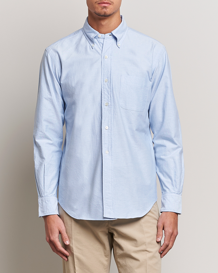 Herre | Oxfordskjorter | Kamakura Shirts | Vintage Ivy Oxford Button Down Shirt Light Blue