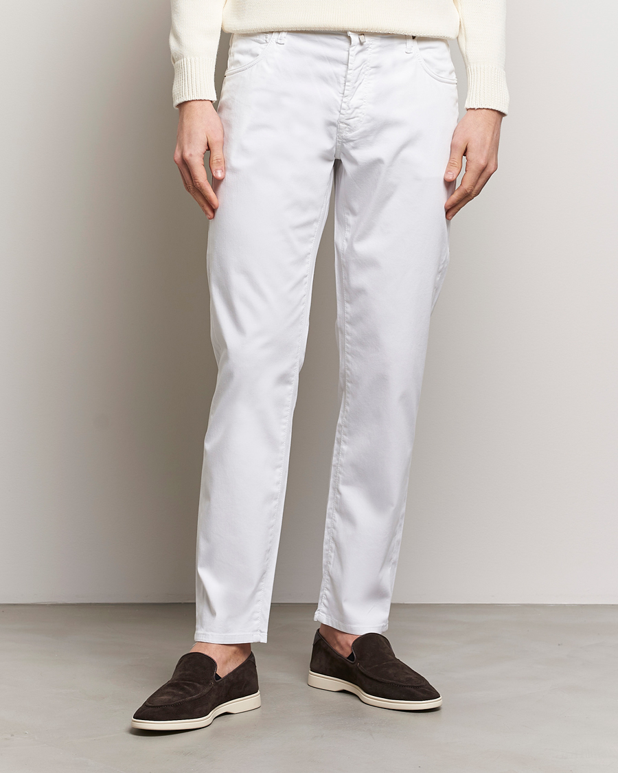 Herre | Incotex | Incotex | 5-Pocket Cotton/Stretch Pants White