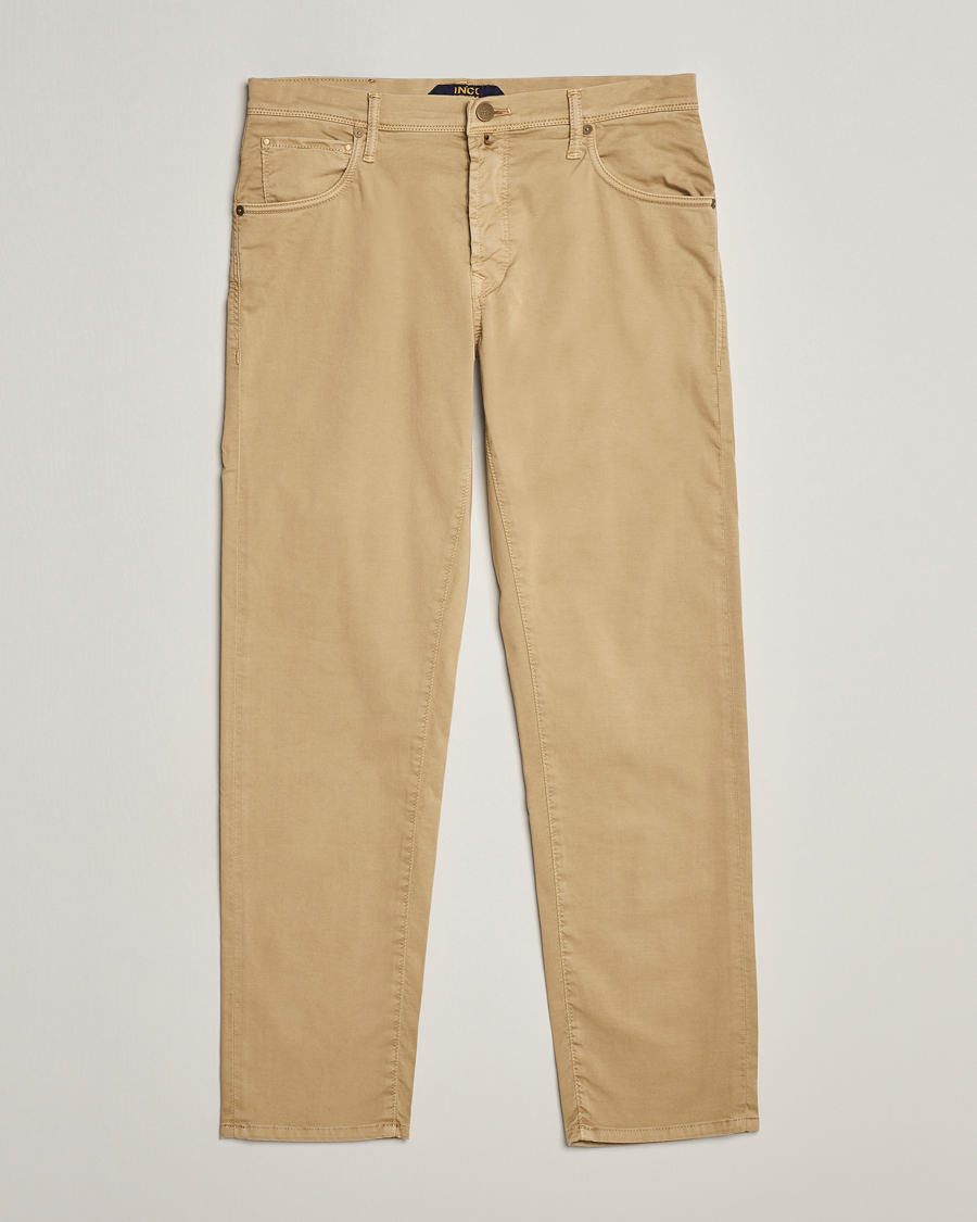 Herre |  | Incotex | 5-Pocket Cotton/Stretch Pants Beige