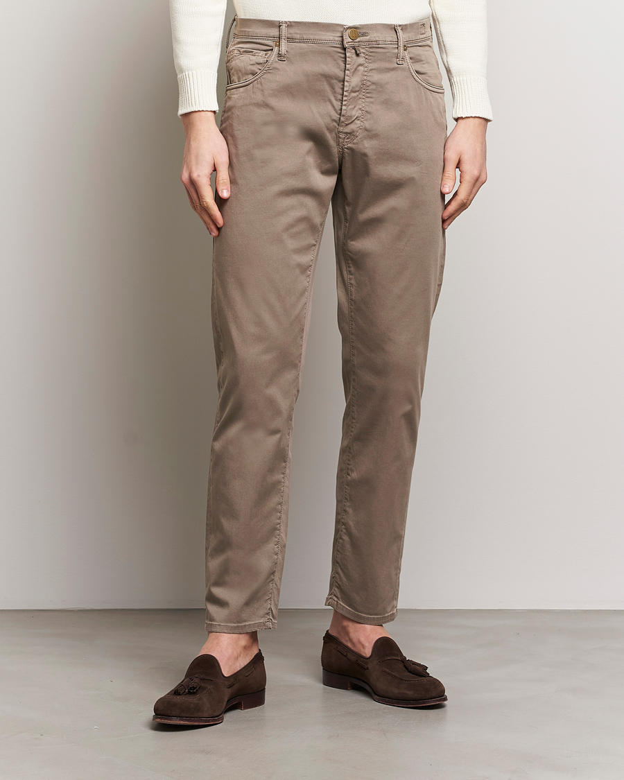 Herre | Italian Department | Incotex | 5-Pocket Cotton/Stretch Pants Brown