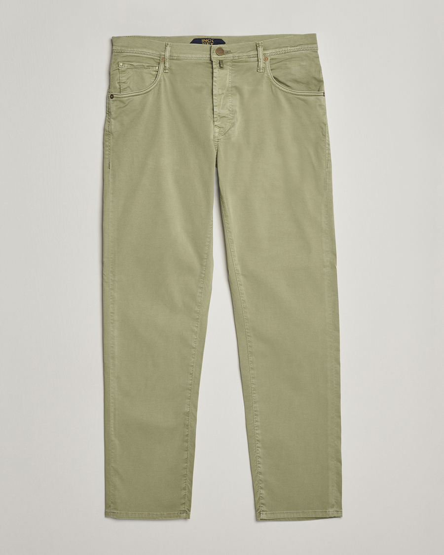 Herre |  | Incotex | 5-Pocket Cotton/Stretch Pants Sage