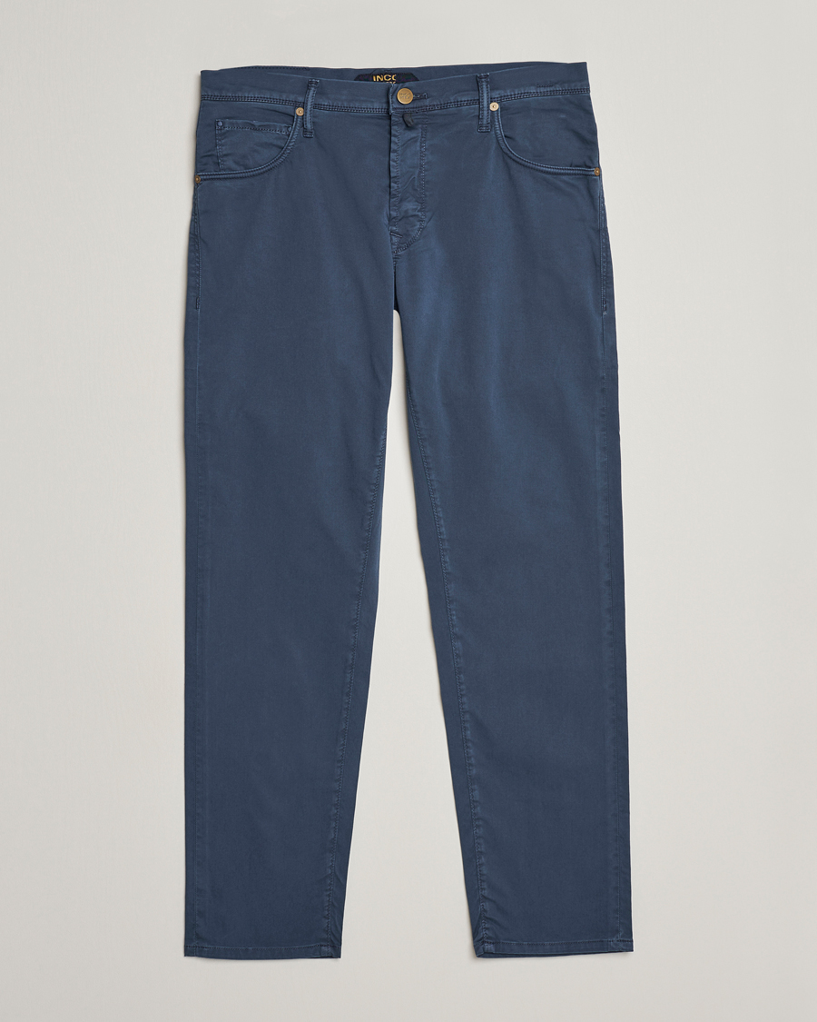 Herre |  | Incotex | 5-Pocket Cotton/Stretch Pants Navy