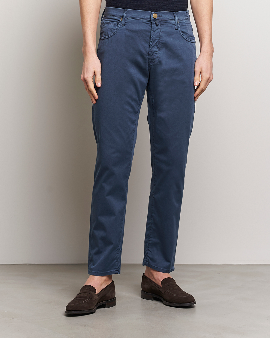 Herre | Slowear | Incotex | 5-Pocket Cotton/Stretch Pants Navy