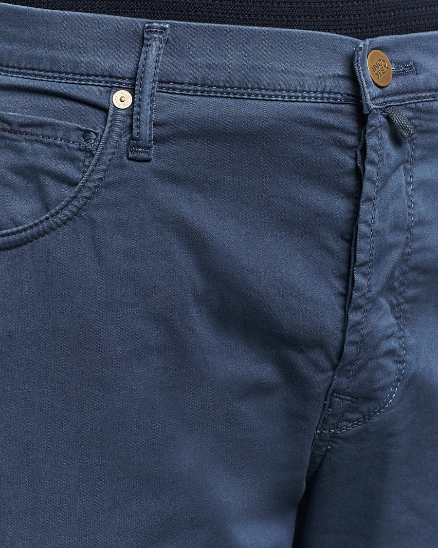 Herre | Bukser | Incotex | 5-Pocket Cotton/Stretch Pants Navy