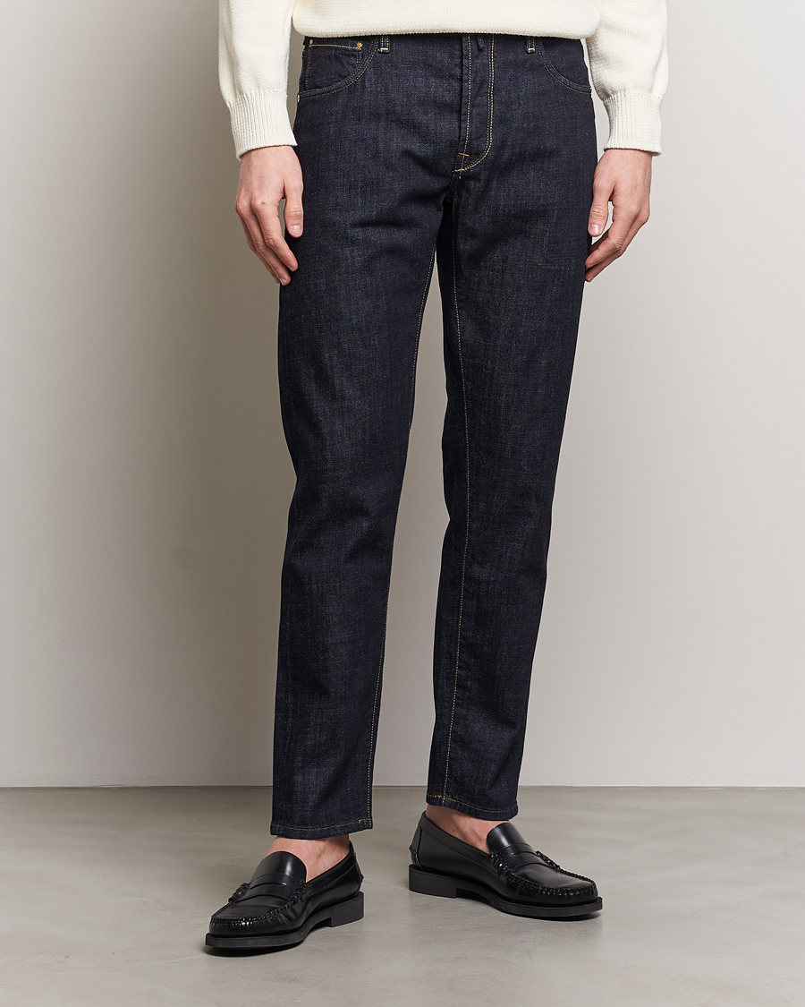 Herre | Italian Department | Incotex | 5-Pocket Stretch Denim Dark Blue