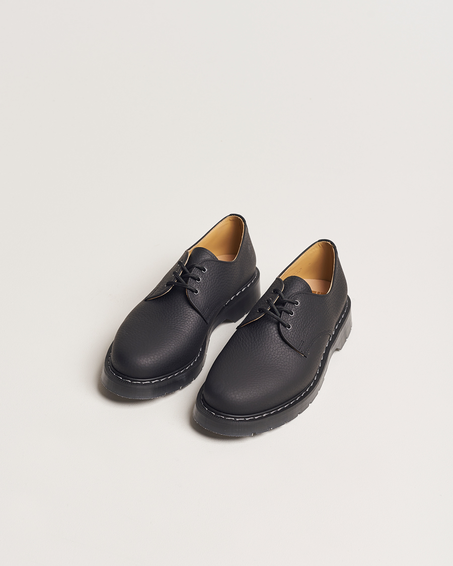 Herre | Solovair | Solovair | 3 Eye Gibson Shoe Black Grain