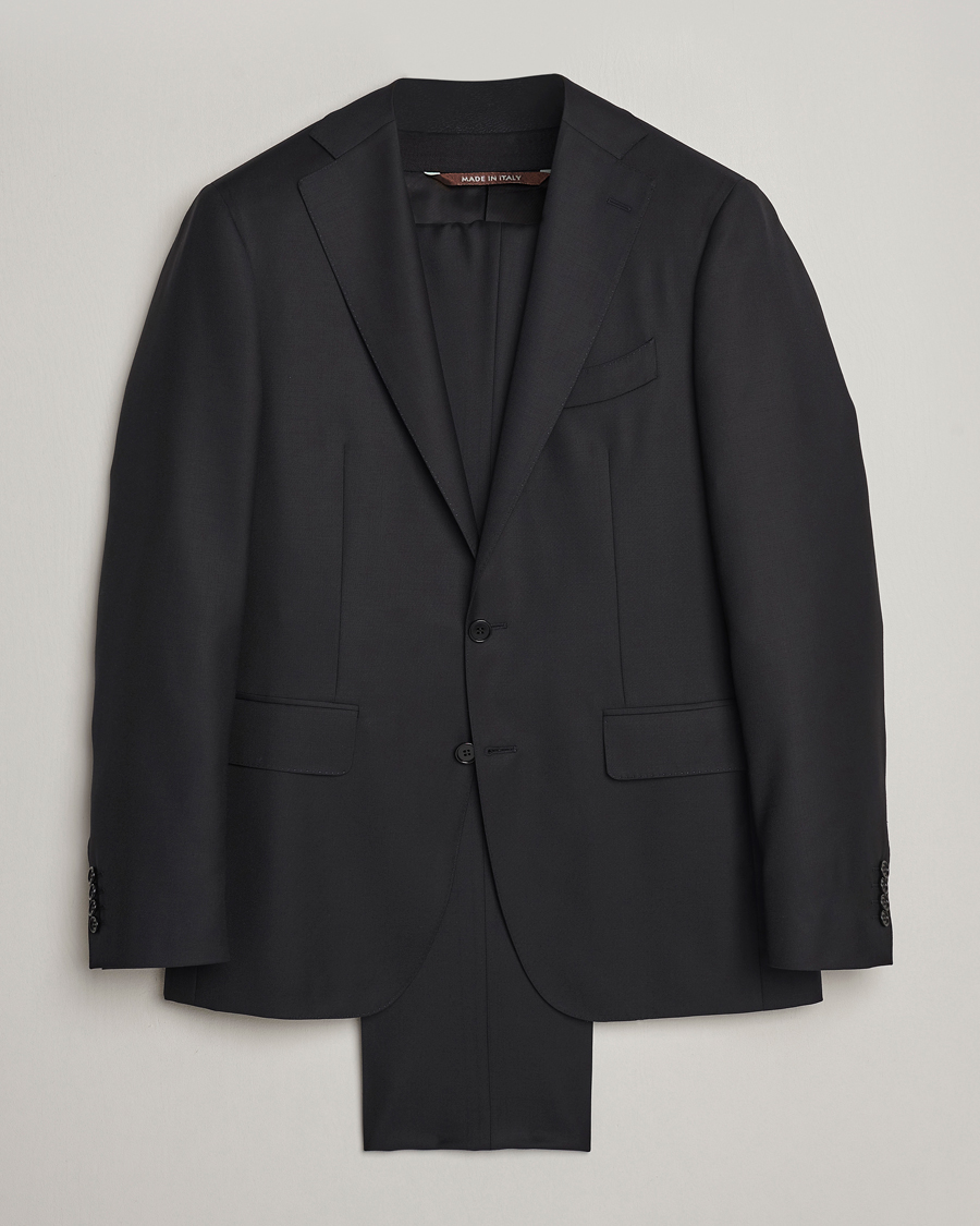 Herre | Jakkesæt | Canali | Capri Super 130s Wool Suit Black