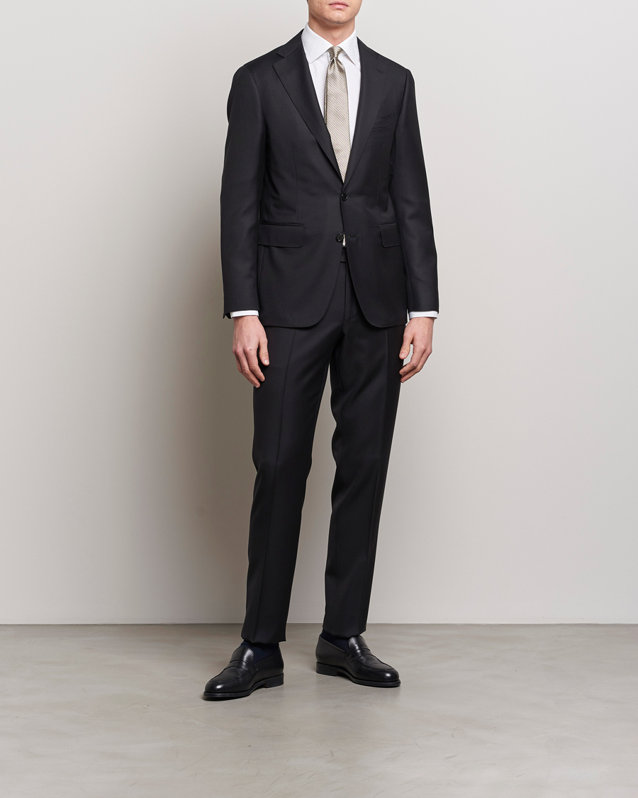 Herre | Jakkesæt | Canali | Capri Super 130s Wool Suit Black