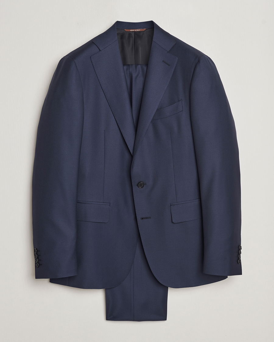 Herre | Jakkesæt | Canali | Capri Super 130s Wool Suit Navy