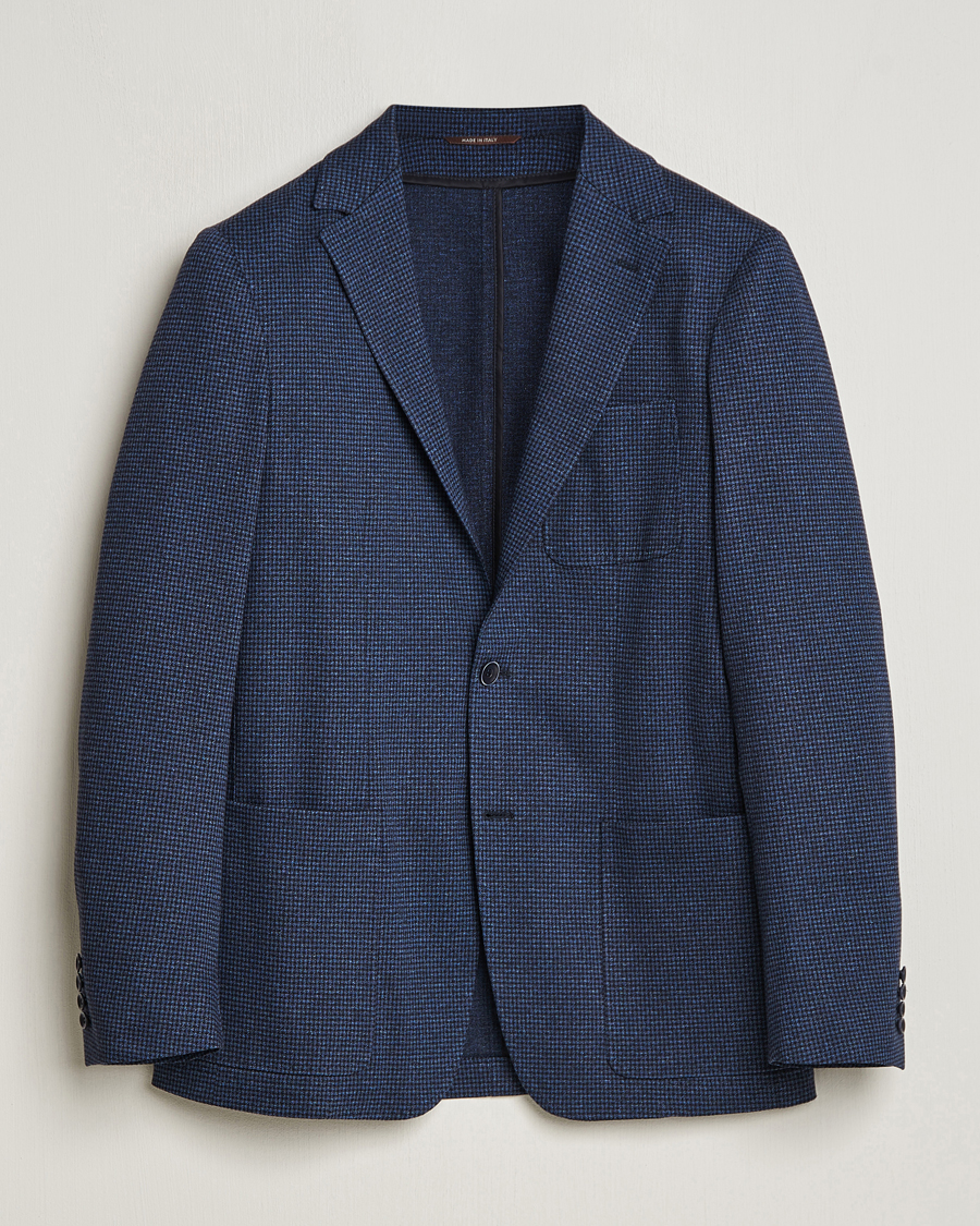 Herre | Blazere & jakker | Canali | Micro Check Jersey Blazer Navy