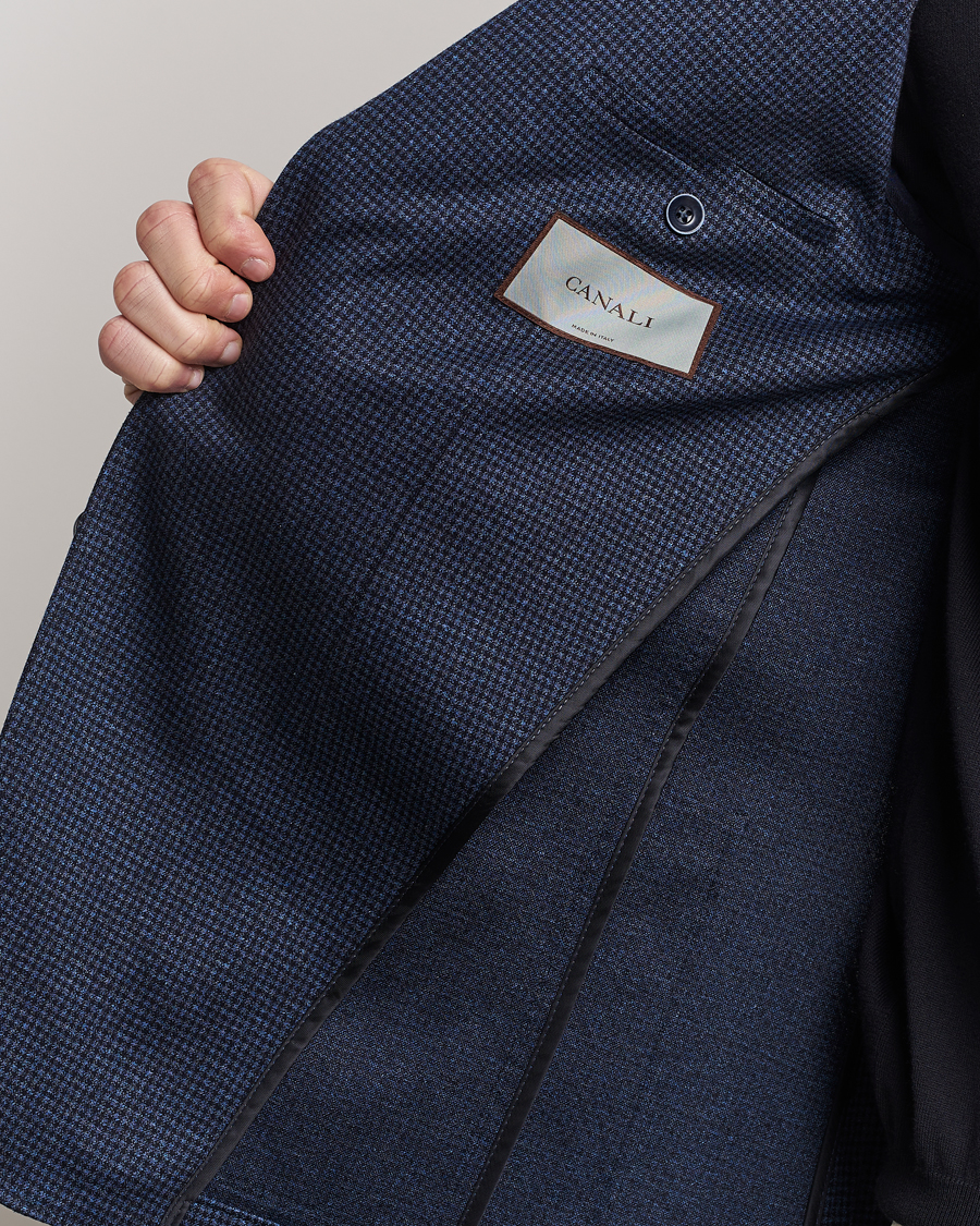 Herre | Blazere & jakker | Canali | Micro Check Jersey Blazer Navy