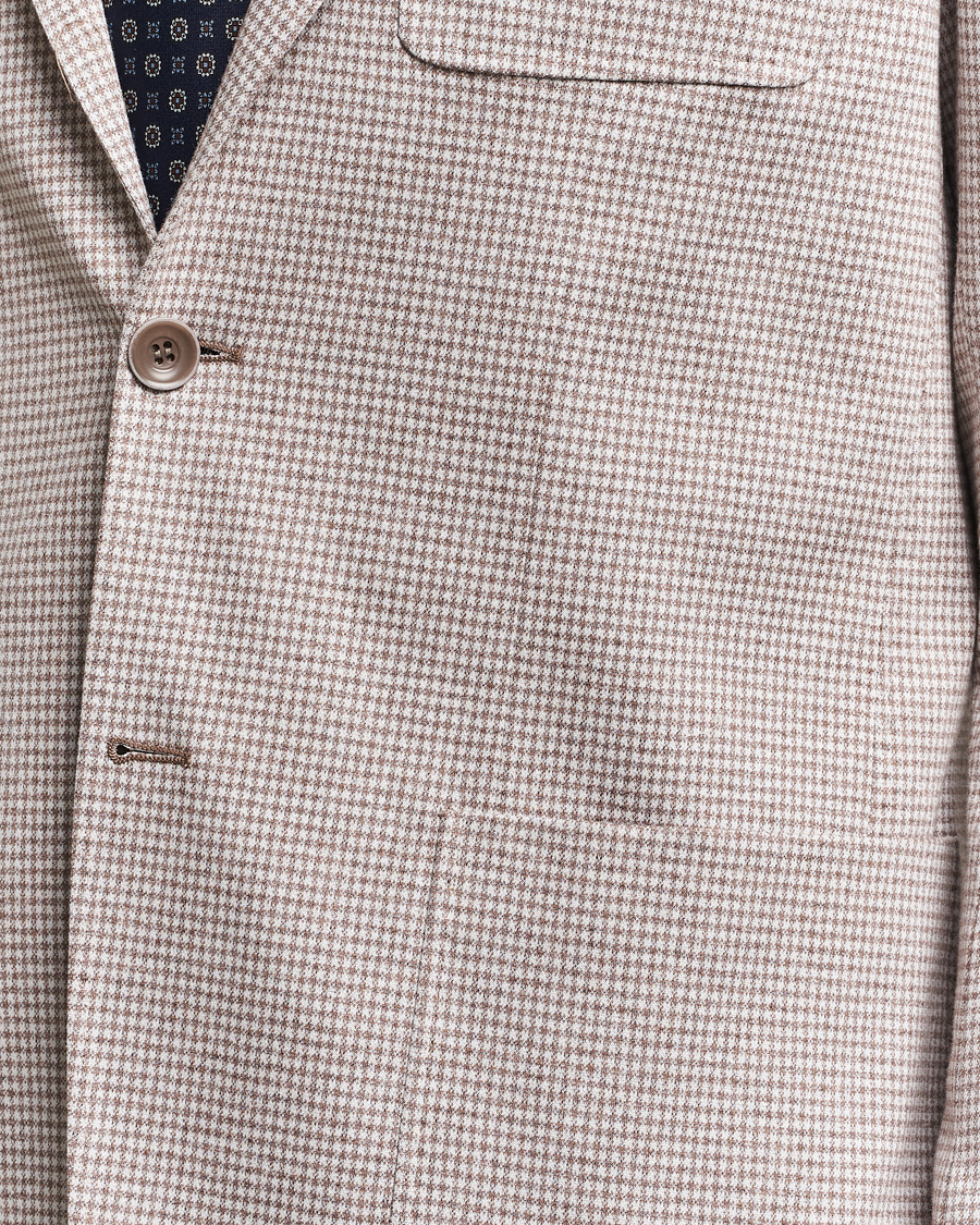 Herre | Blazere & jakker | Canali | Micro Check Jersey Blazer Light Beige