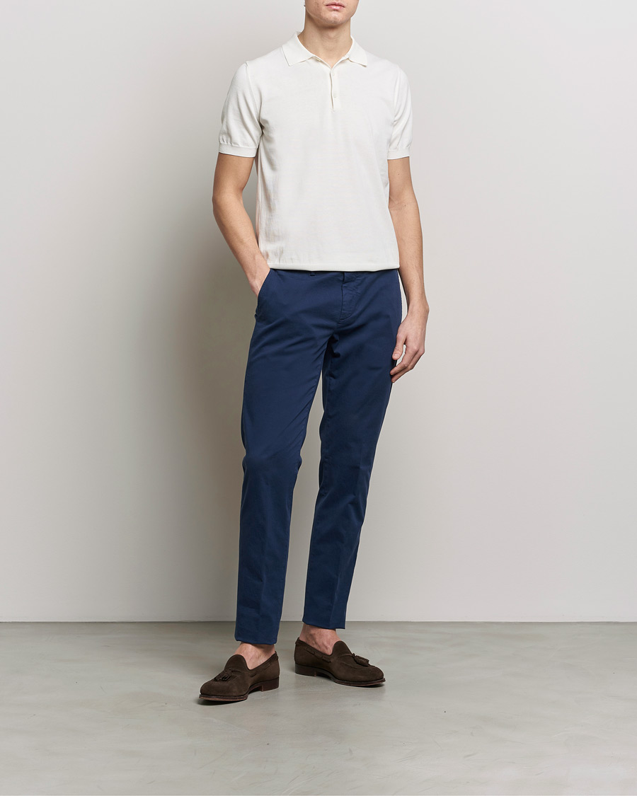 Herre | Polotrøjer | Canali | Cotton Short Sleeve Polo White