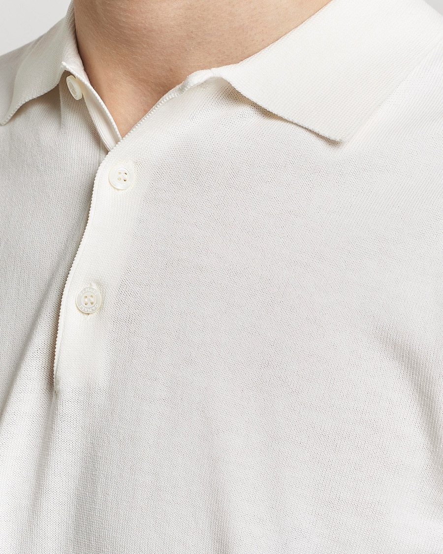Herre | Polotrøjer | Canali | Cotton Short Sleeve Polo White