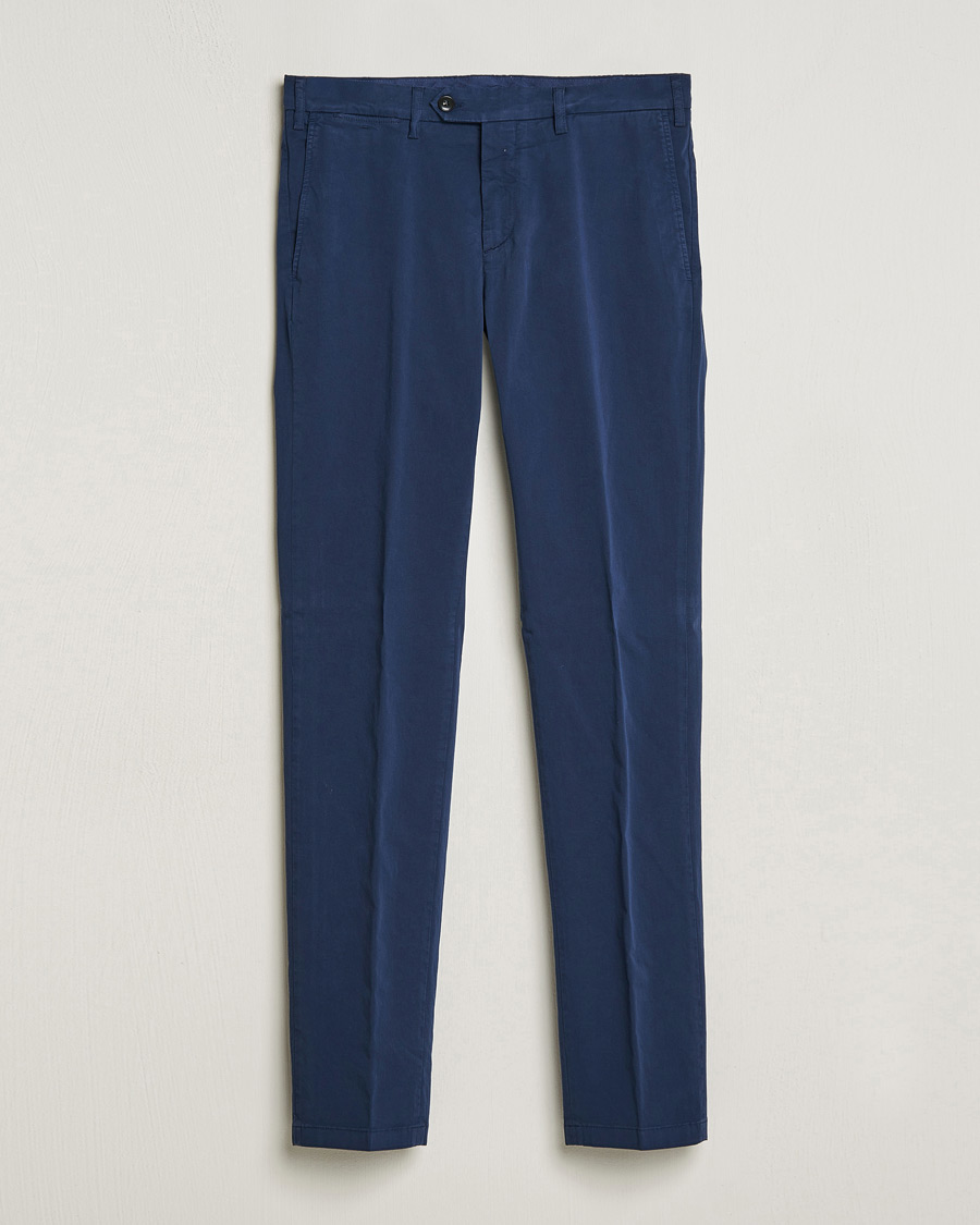 Herr |  | Canali | Cotton Stretch Chinos Dark Blue