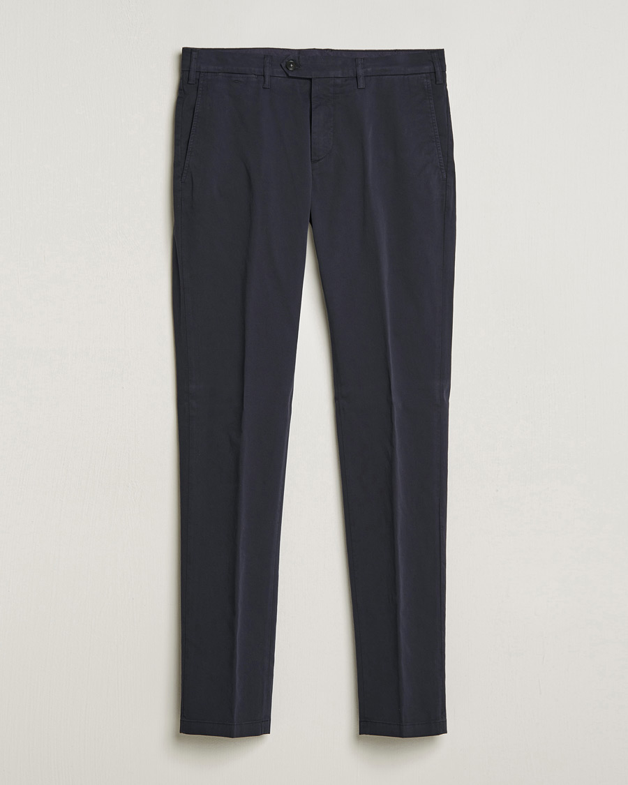 Herre | Bukser | Canali | Cotton Stretch Chinos Navy