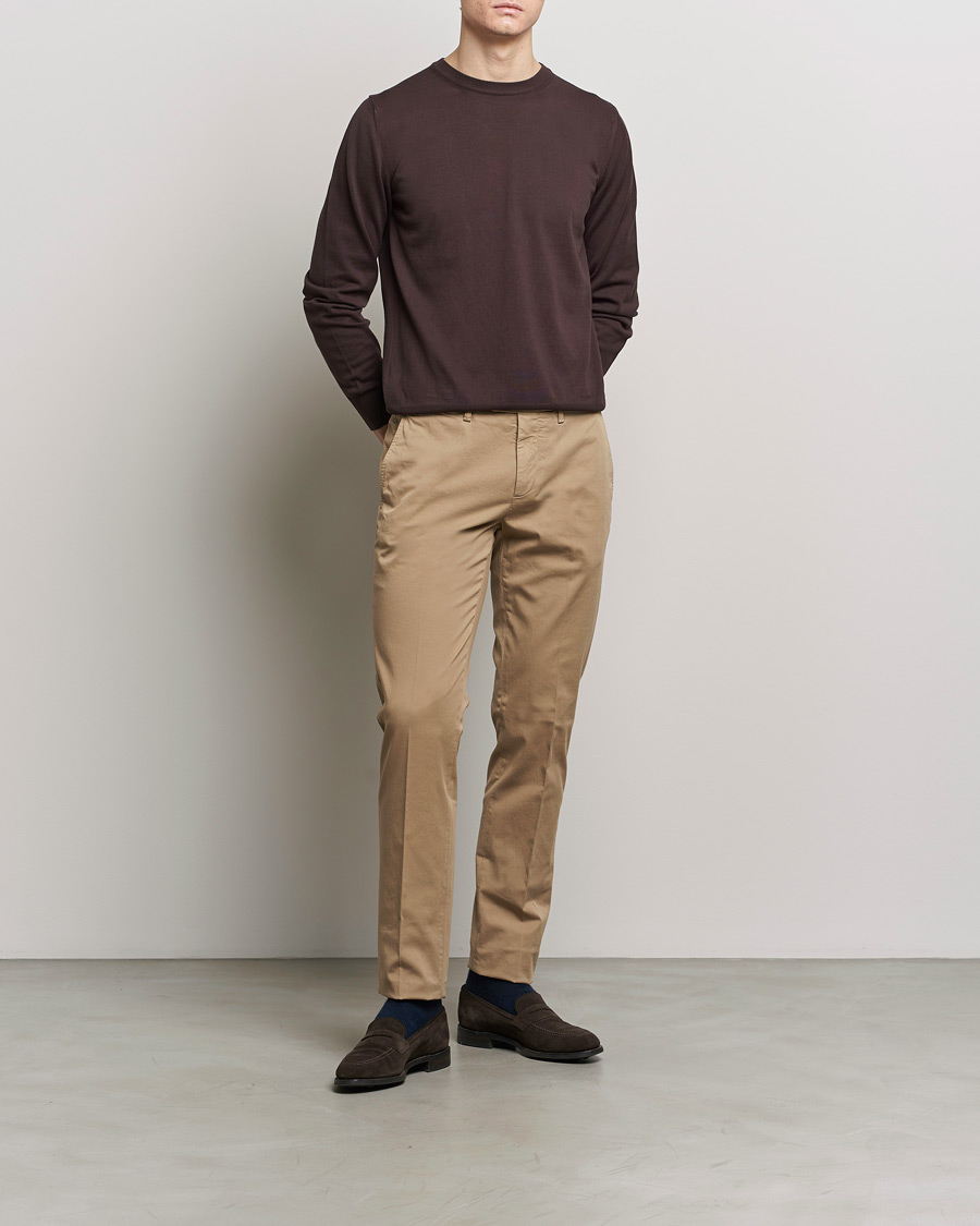 Herre |  | Canali | Cotton Stretch Chinos Beige