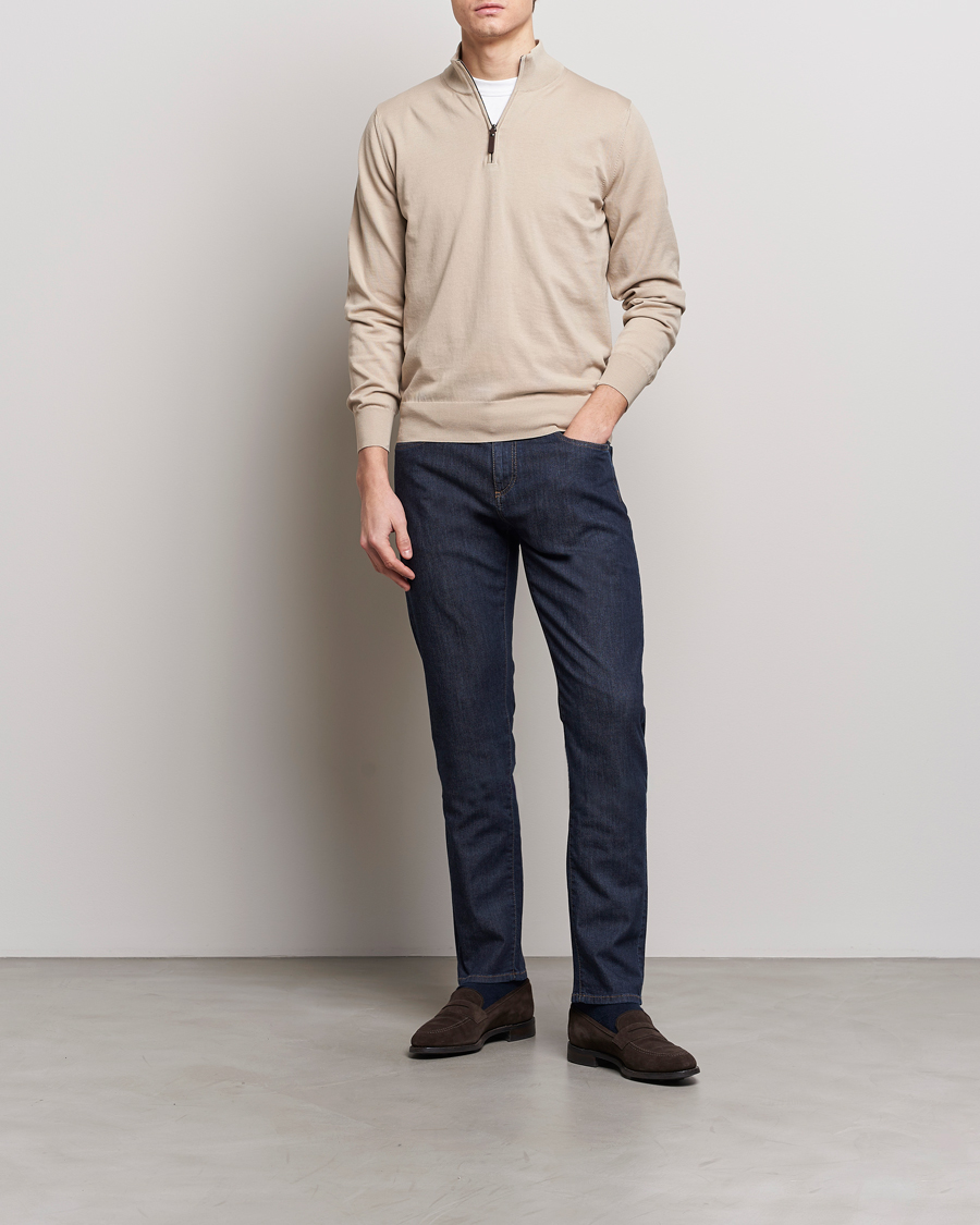 Herre | Jeans | Canali | Slim Fit 5-Pocket Jeans Dark Indigo