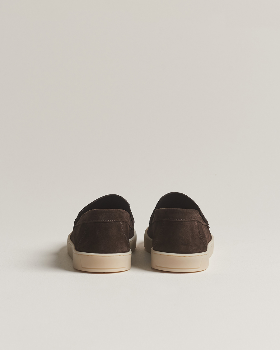 Herre | Sko i ruskind | Canali | Summer Loafers Dark Brown Suede