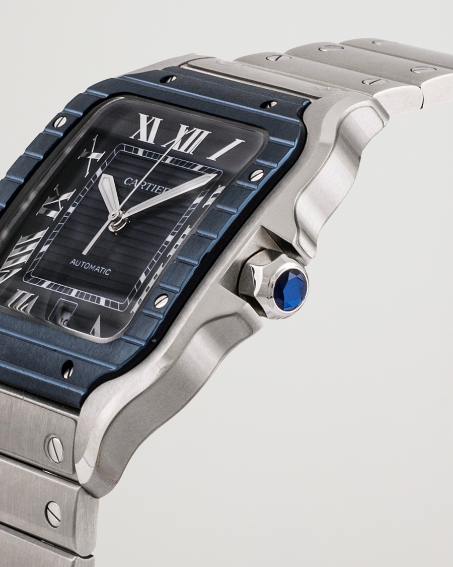 Herre | Cartier Pre-Owned Santos De Cartier Steel WSSA0048 Silver | Cartier Pre-Owned | Santos De Cartier Steel WSSA0048 Silver
