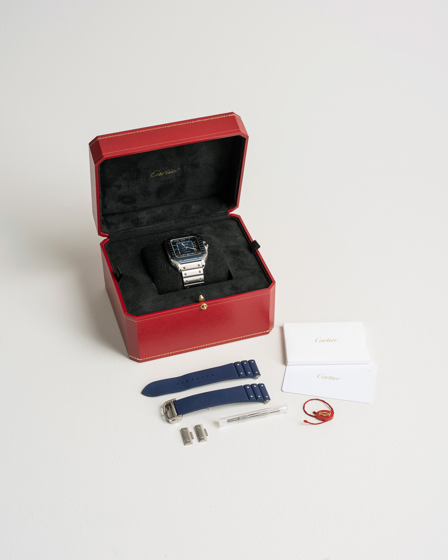 Herre | Cartier Pre-Owned Santos De Cartier Steel WSSA0048 Silver | Cartier Pre-Owned | Santos De Cartier Steel WSSA0048 Silver