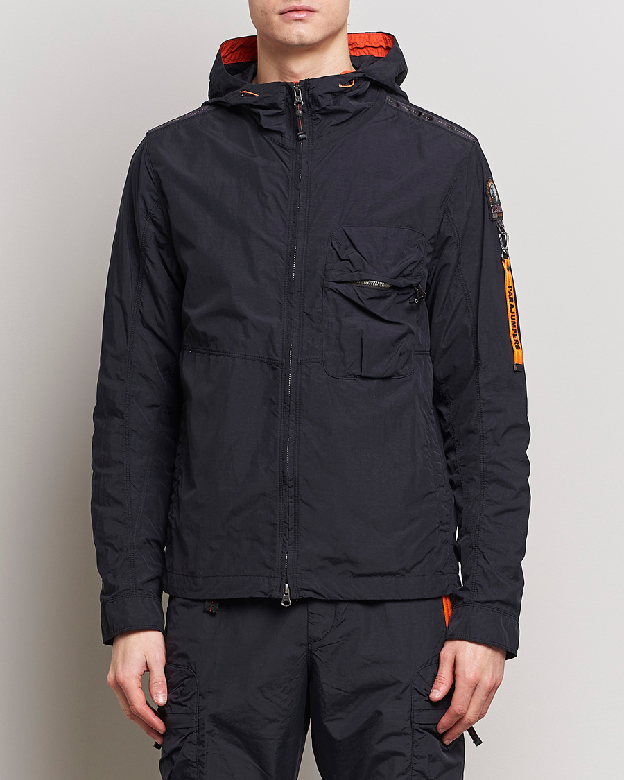 Herre |  | Parajumpers | Nigel Vintage Nylon Hooded Jacket Black