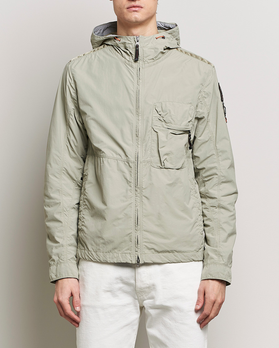 Men |  | Parajumpers | Nigel Vintage Nylon Hooded Jacket Sage