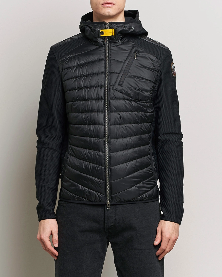 Herre | Tøj | Parajumpers | Nolan Mesh Hooded Hybrid  Black