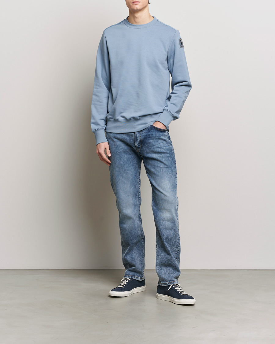 Herre | Trøjer | Parajumpers | K2 Super Easy Crew Neck Sweatshirt Blue Stone