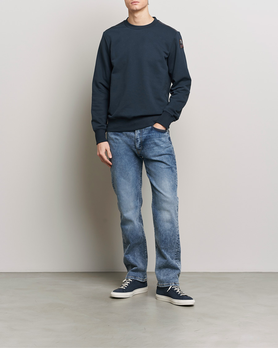 Herre | Trøjer | Parajumpers | K2 Super Easy Crew Neck Sweatshirt Blue Navy