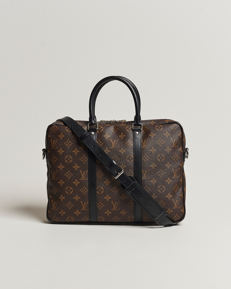 Herre | Louis Vuitton Pre-Owned Porte-Documents Voyage Briefcase Monogram Macassar | Louis Vuitton Pre-Owned | Porte-Documents Voyage Briefcase Monogram Macassar