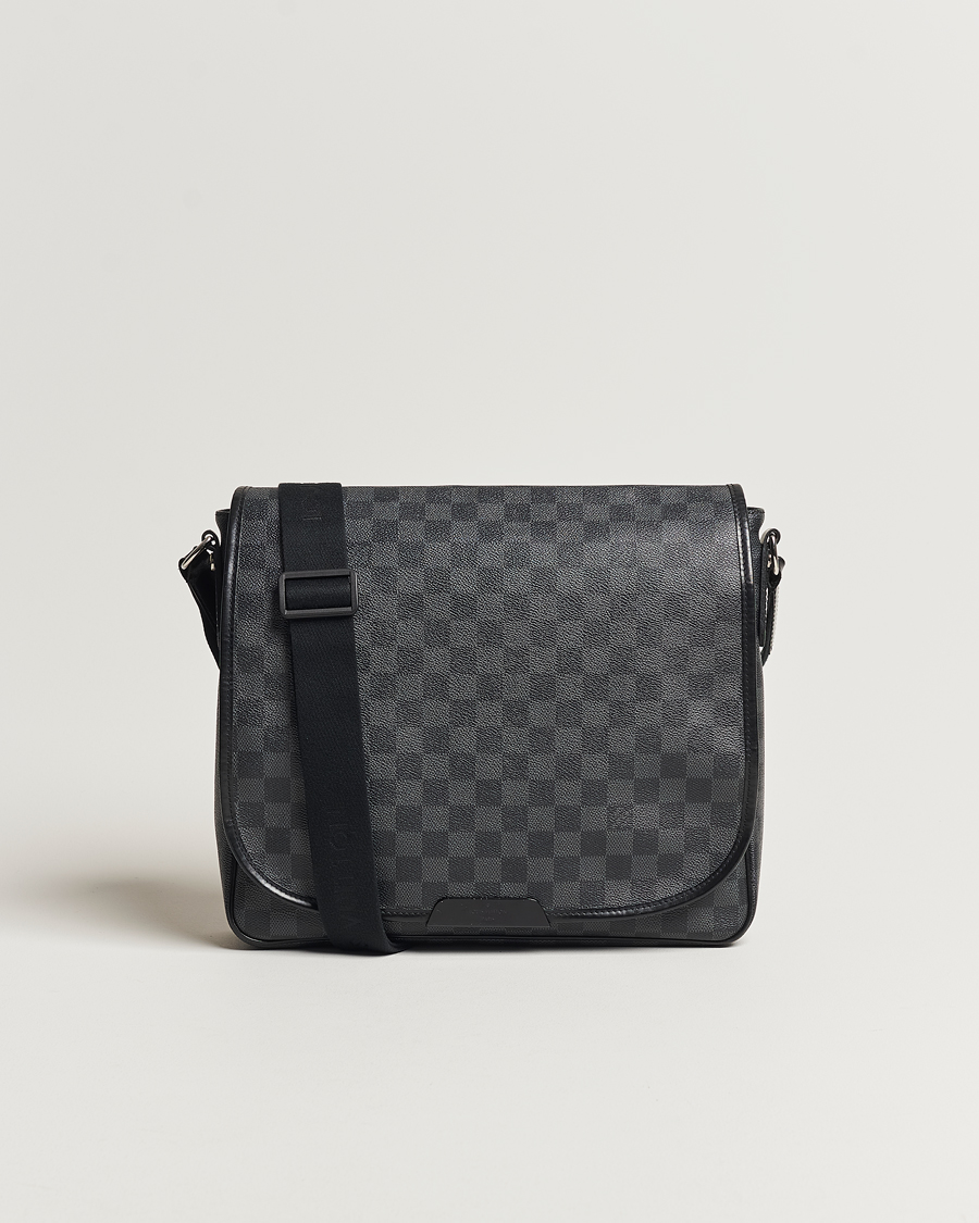Herre | Louis Vuitton Pre-Owned Daniel MM Satchel Leather Bag Damier Graphite | Louis Vuitton Pre-Owned | Daniel MM Satchel Leather Bag Damier Graphite