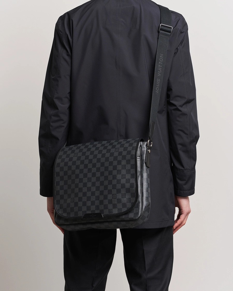 Herre | Louis Vuitton Pre-Owned | Louis Vuitton Pre-Owned | Daniel MM Satchel Leather Bag Damier Graphite
