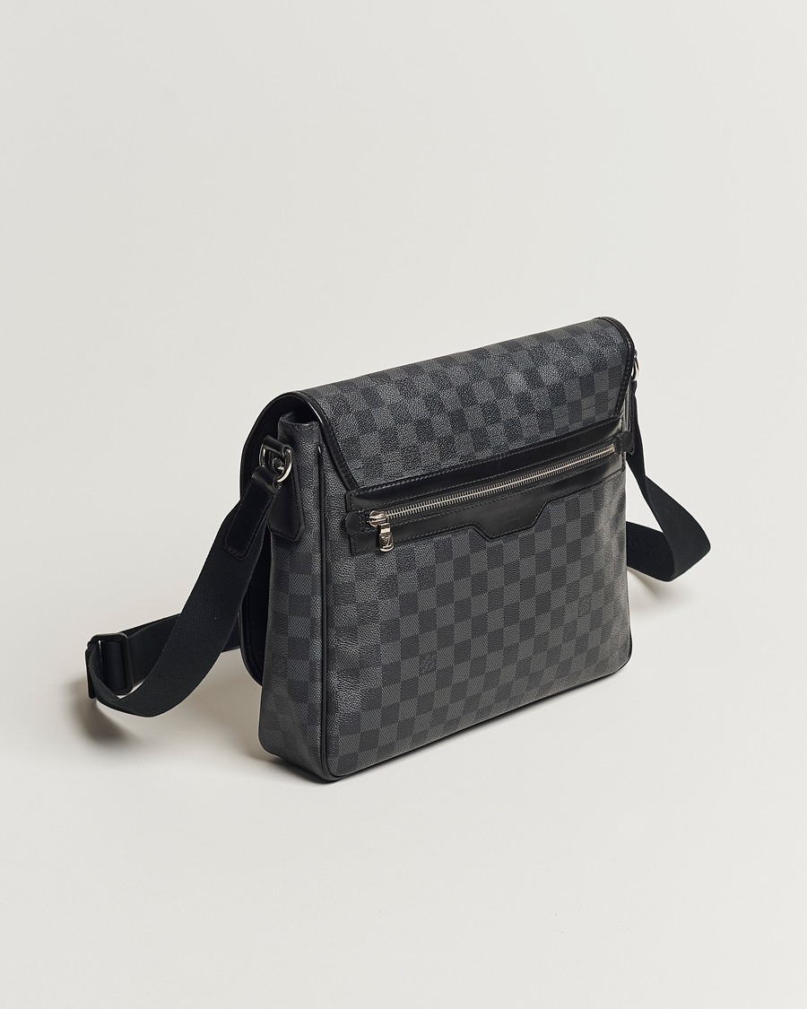 Herre | Louis Vuitton Pre-Owned Daniel MM Satchel Leather Bag Damier Graphite | Louis Vuitton Pre-Owned | Daniel MM Satchel Leather Bag Damier Graphite