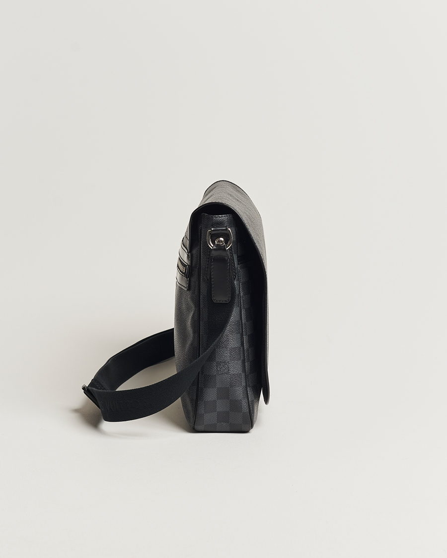 Herre | Louis Vuitton Pre-Owned Daniel MM Satchel Leather Bag Damier Graphite | Louis Vuitton Pre-Owned | Daniel MM Satchel Leather Bag Damier Graphite