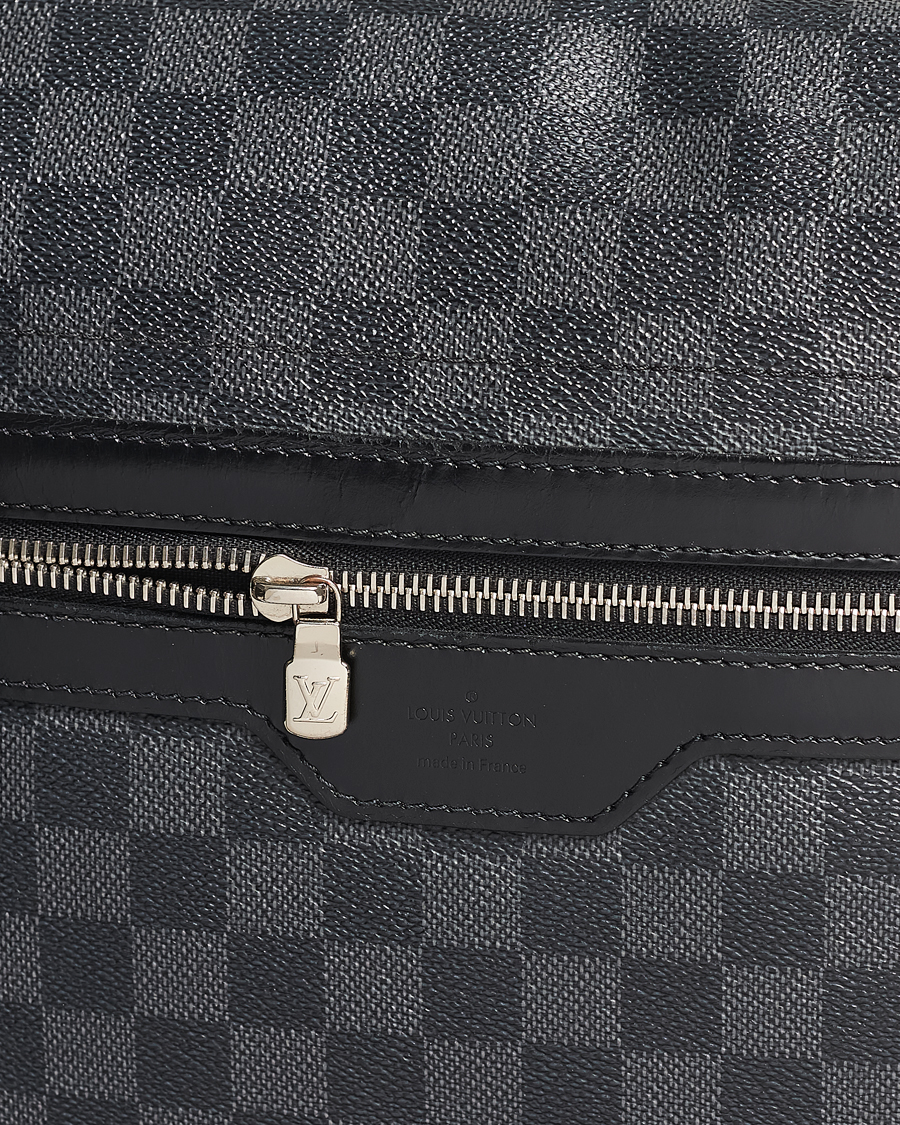 Herre | Louis Vuitton Pre-Owned Daniel MM Satchel Leather Bag Damier Graphite | Louis Vuitton Pre-Owned | Daniel MM Satchel Leather Bag Damier Graphite