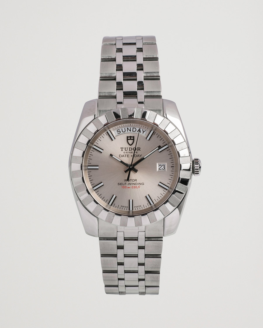 Herre | Tudor Pre-Owned Classic Date-Day 23010 Silver | Tudor Pre-Owned | Classic Date-Day 23010 Silver
