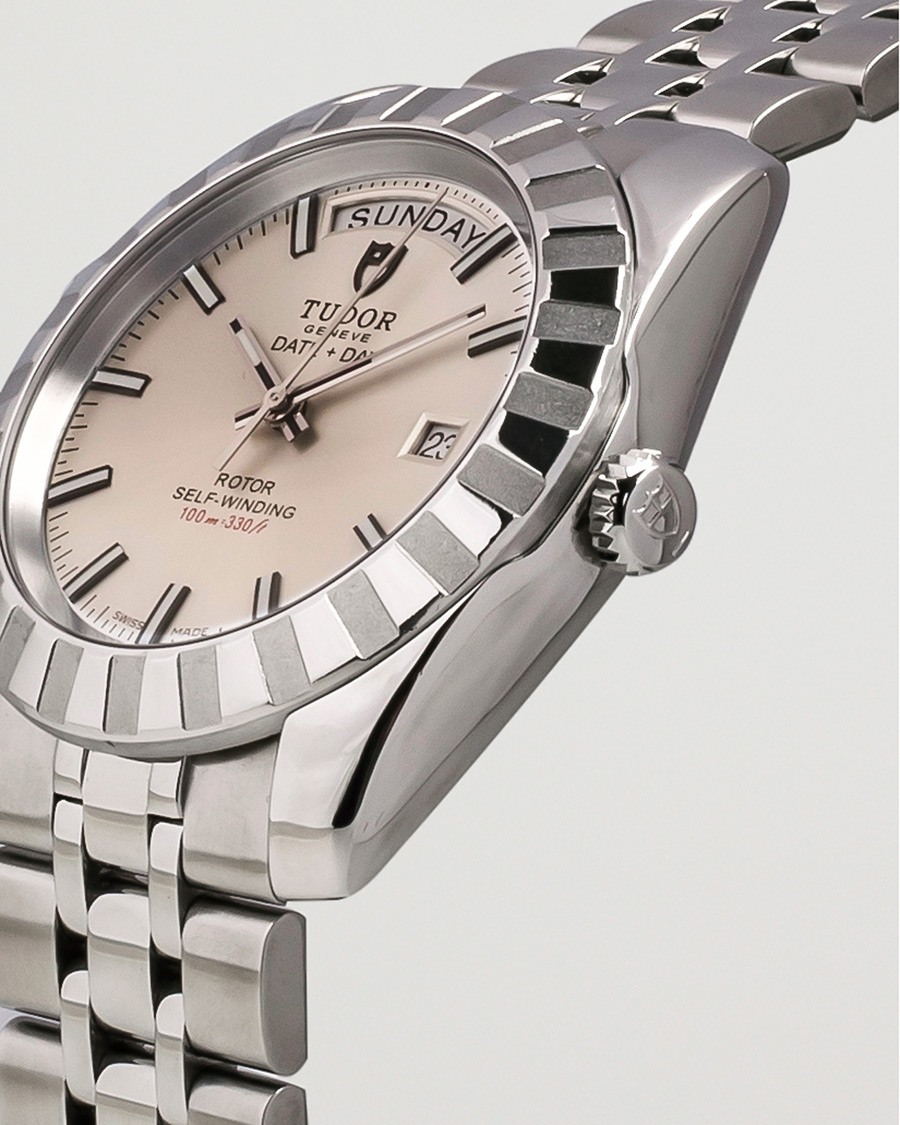 Herre | Tudor Pre-Owned Classic Date-Day 23010 Silver | Tudor Pre-Owned | Classic Date-Day 23010 Silver