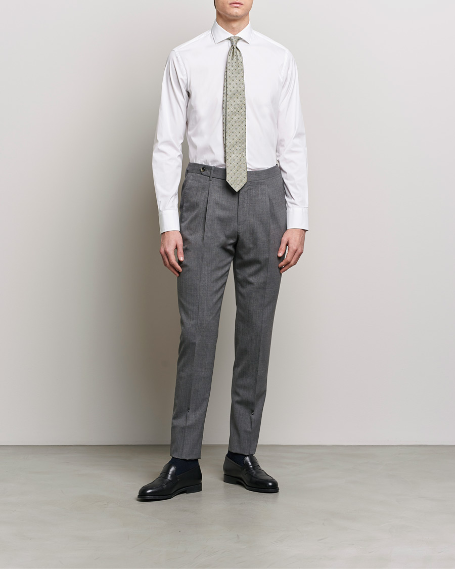 Herre | Businesskjorter | Grigio | Comfort Stretch Dress Shirt White