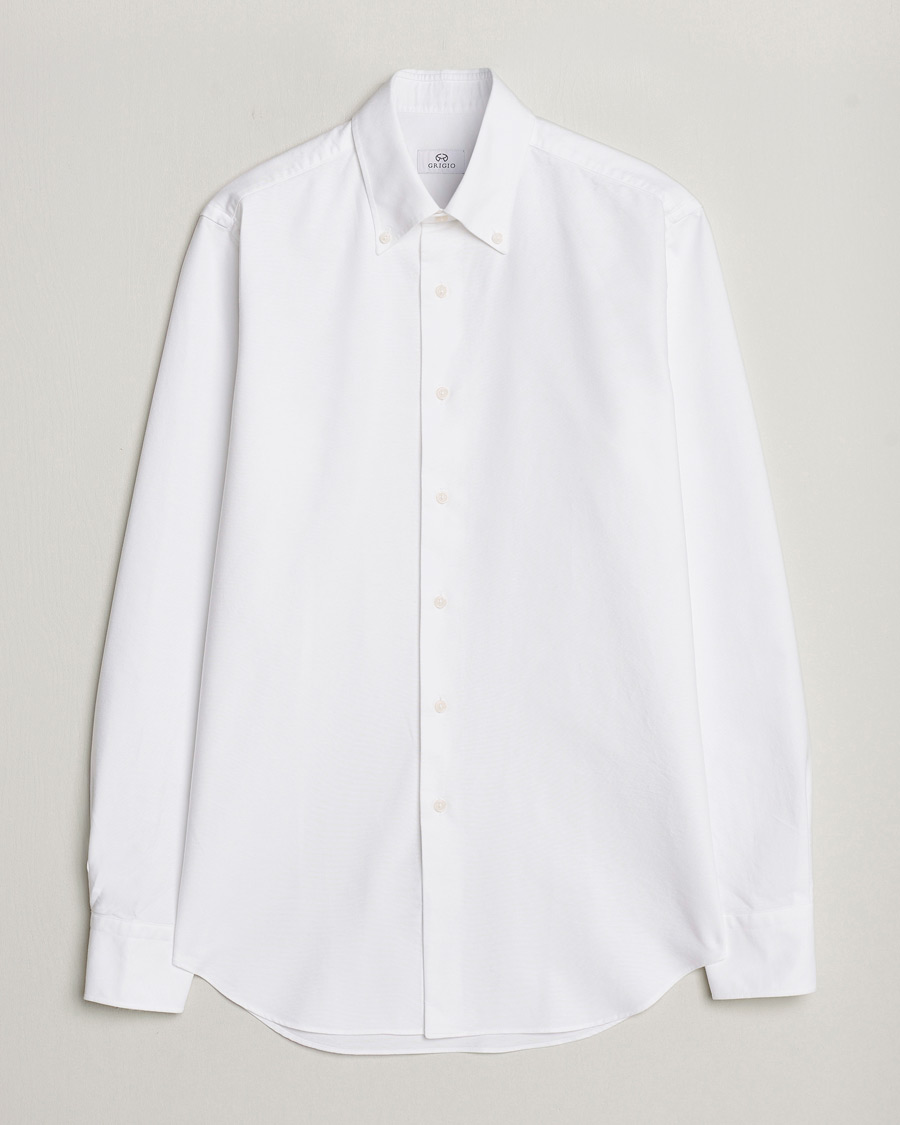 Herre | Skjorter | Grigio | Oxford Button Down Shirt White