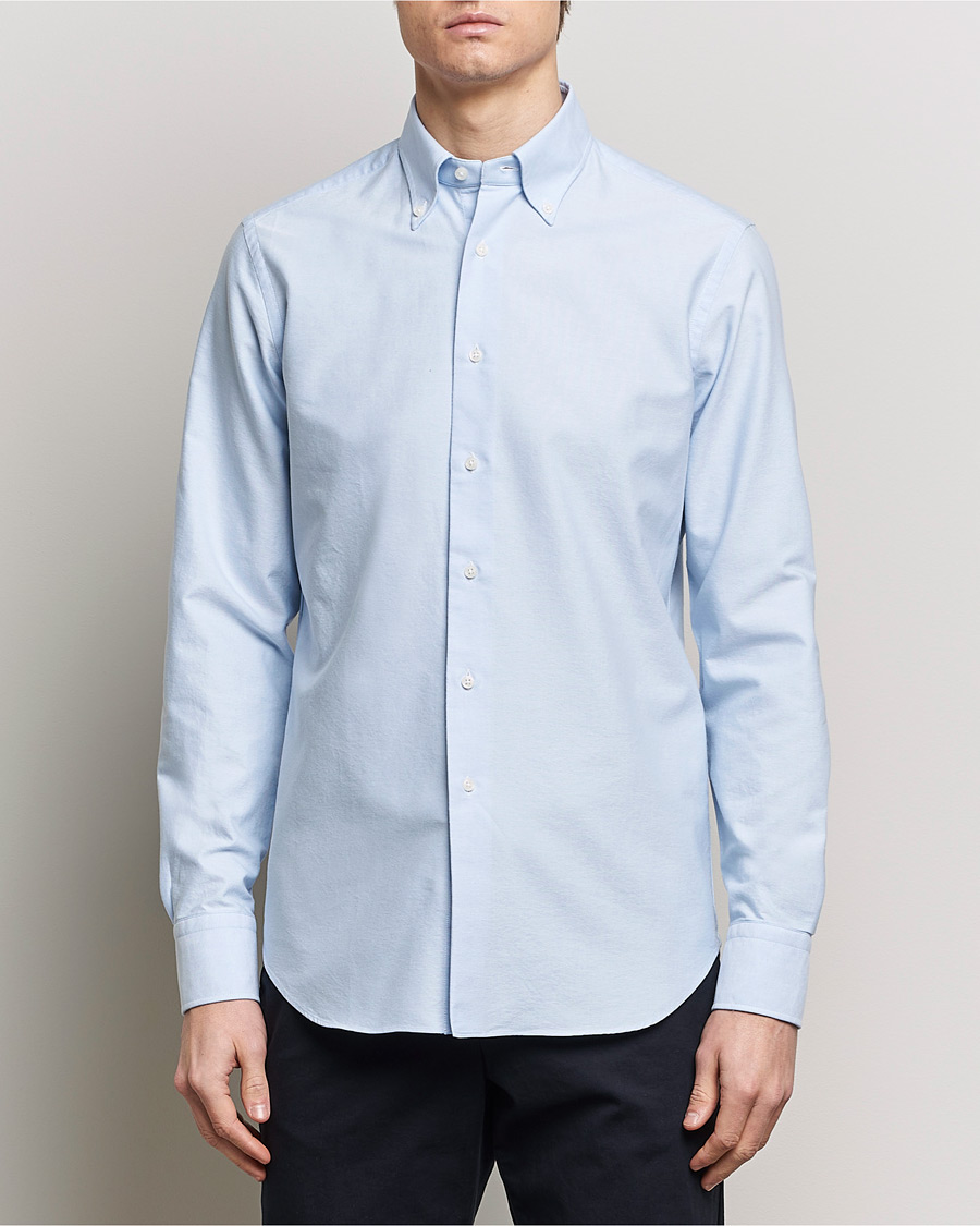 Herre | Tøj | Grigio | Oxford Button Down Shirt Light Blue